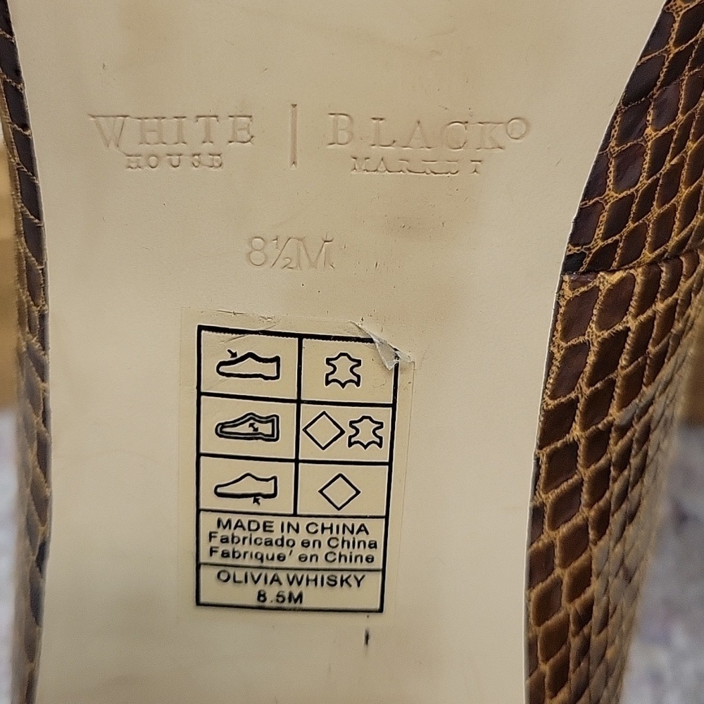 White House Black Market Brown Olivia Whiskey Heels, Women's 8.5 office business - Picture 7 of 10
